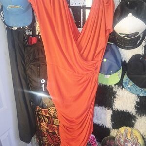 Express Asymmetrical Dress in Bold Red